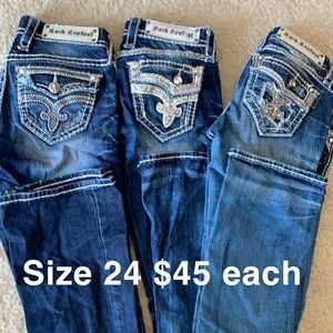 Miss Me Jeans and Rock Revival Jeans like new